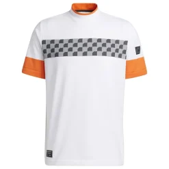 Adidas Adicross Checkered Shirt Polo Short Sleeve Golf Apparel