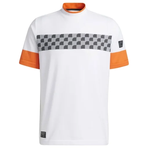 Adidas Adicross Checkered Shirt Polo Short Sleeve Golf Apparel