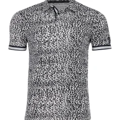 Adidas AdiCross Leopard Shirt Polo Short Sleeve Golf Apparel