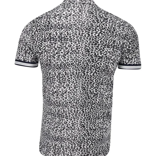Adidas AdiCross Leopard Shirt Polo Short Sleeve Golf Apparel