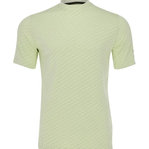 Adidas Adicross Monogram Mock Neck Shirt Polo Short Sleeve Golf Apparel