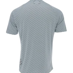 Adidas Adicross Monogram Mock Neck Shirt Polo Short Sleeve Golf Apparel