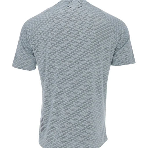 Adidas Adicross Monogram Mock Neck Shirt Polo Short Sleeve Golf Apparel