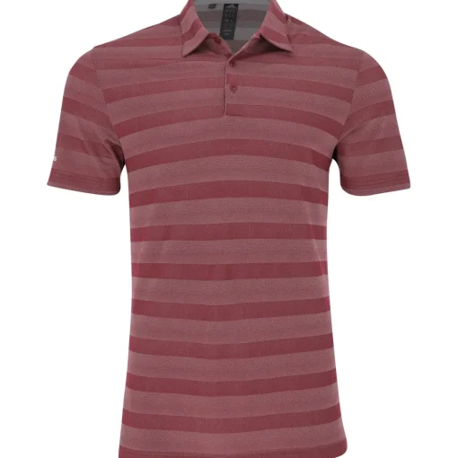 Adidas 2-Color Stripe Shirt Polo Short Sleeve Golf Apparel