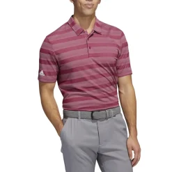 Adidas 2-Color Stripe Shirt Polo Short Sleeve Golf Apparel