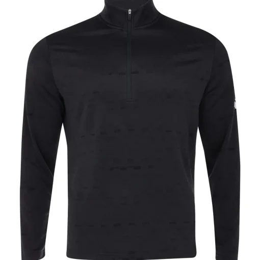 Adidas Core Printed Quarter Zip Outerwear Pullover Golf Apparel