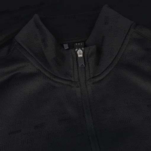 Adidas Core Printed Quarter Zip Outerwear Pullover Golf Apparel