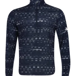 Adidas Core Printed Quarter Zip Outerwear Pullover Golf Apparel