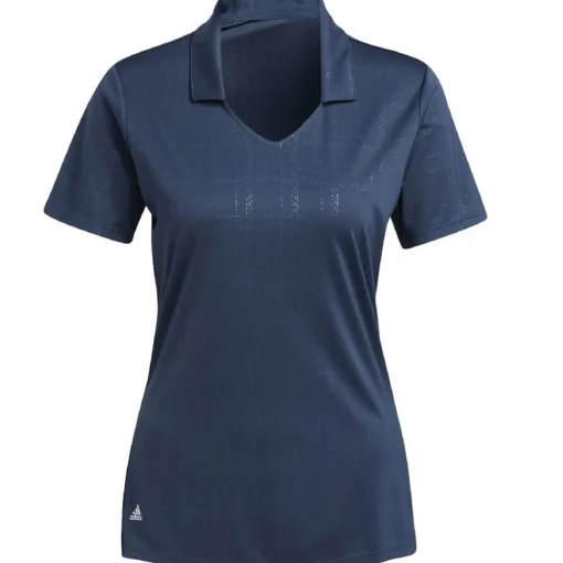 Adidas Embossed Primegreen Shirt Polo Short Sleeve Golf Apparel