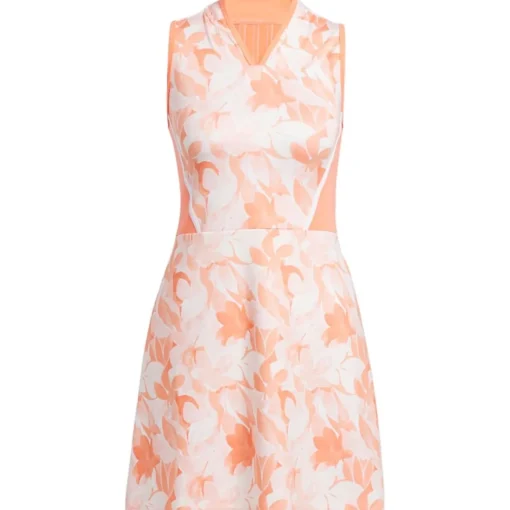 Adidas Floral Dress Polo Short Sleeve Golf Apparel