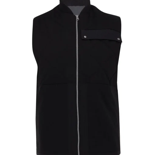 Adidas Go To Quilted DWR FZ Outerwear Vest Golf Apparel