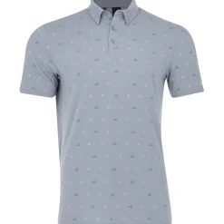 Adidas Go-To Mini-Crest Print Shirt Polo Short Sleeve Golf Apparel