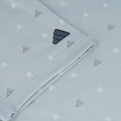 Adidas Go-To Mini-Crest Print Shirt Polo Short Sleeve Golf Apparel