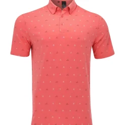 Adidas Go-To Mini-Crest Print Shirt Polo Short Sleeve Golf Apparel