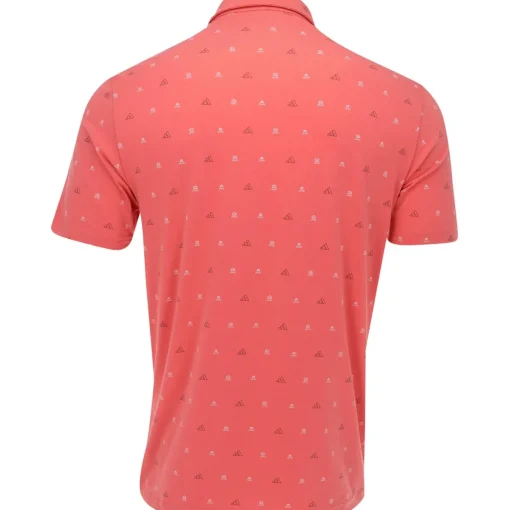 Adidas Go-To Mini-Crest Print Shirt Polo Short Sleeve Golf Apparel