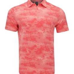 Adidas Go-To Printed Mesh Shirt Polo Short Sleeve Golf Apparel