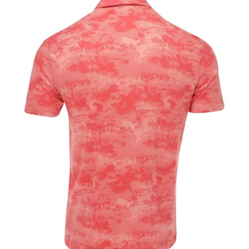 Adidas Go-To Printed Mesh Shirt Polo Short Sleeve Golf Apparel