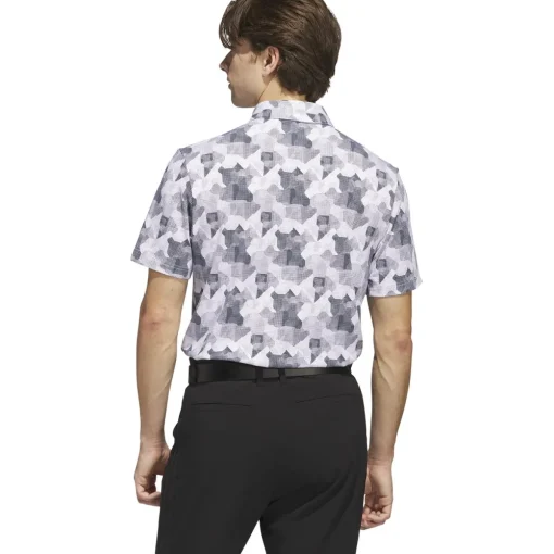 Adidas GoTo Printed Shirt Polo Short Sleeve Golf Apparel