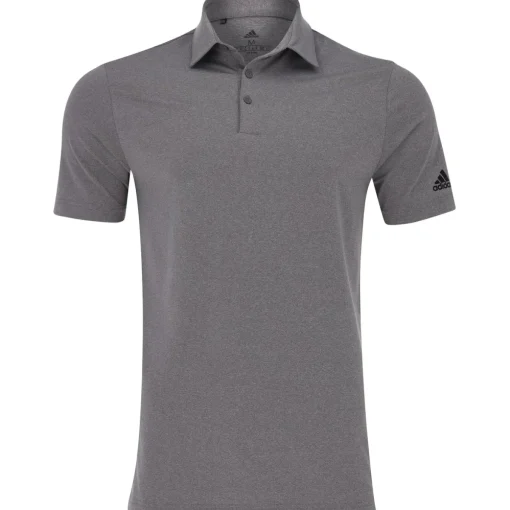 Adidas Heather Shirt Polo Short Sleeve Golf Apparel