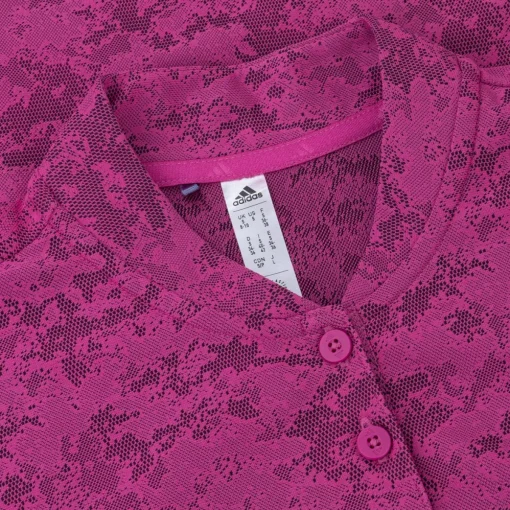 Adidas Jacquard Shirt Polo Short Sleeve Golf Apparel
