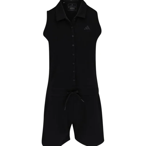 Adidas Knit Sleeveless Romper Dress Polo Short Sleeve Golf Apparel