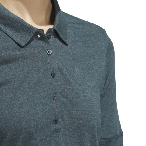 Adidas Melange Shirt Polo Short Sleeve Golf Apparel