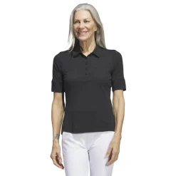 Adidas Melange Shirt Polo Short Sleeve Golf Apparel