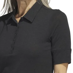 Adidas Melange Shirt Polo Short Sleeve Golf Apparel