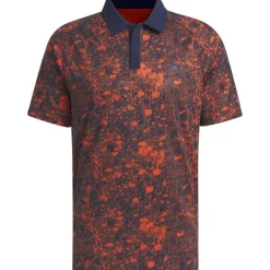 Adidas Mesh Ultimate365 Tour Print Shirt Polo Short Sleeve Golf Apparel