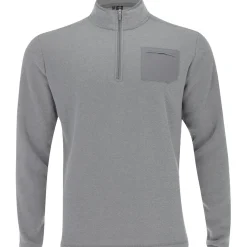 Adidas Pocket Quarter Zip Outerwear Pullover Golf Apparel