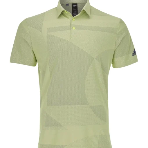Adidas Shapes Jacquard Shirt Polo Short Sleeve Golf Apparel
