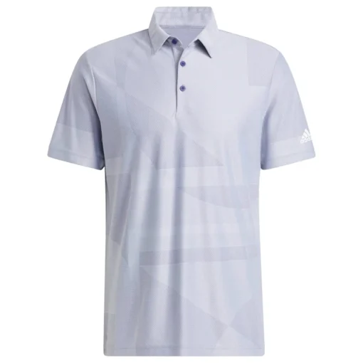 Adidas Shapes Jacquard Shirt Polo Short Sleeve Golf Apparel