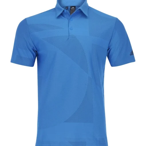 Adidas Shapes Jacquard Shirt Polo Short Sleeve Golf Apparel