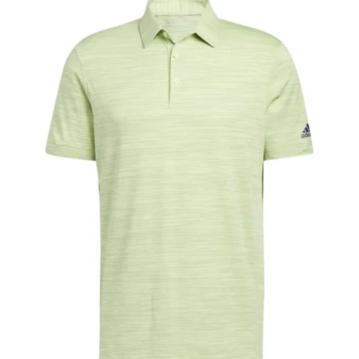 Adidas Space-Dyed Striped Shirt Polo Short Sleeve Golf Apparel