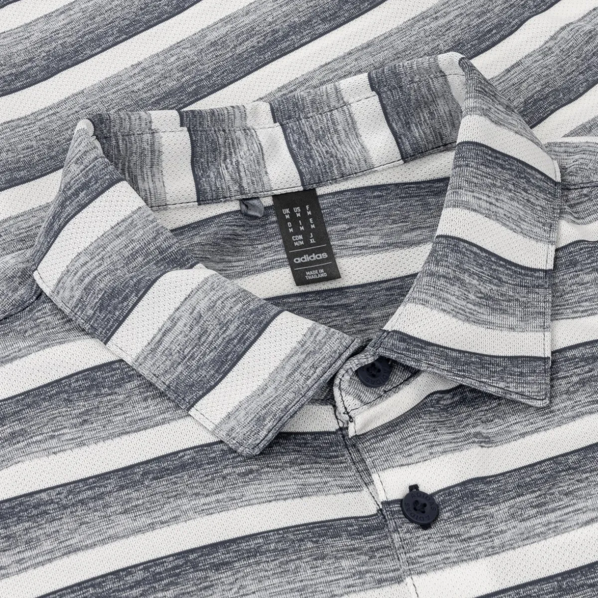 Adidas Two Color Stripe Shirt Polo Short Sleeve Golf Apparel