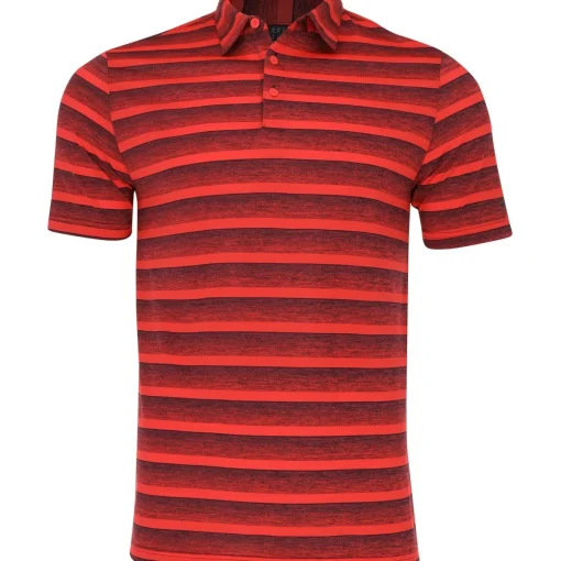 Adidas Two Color Stripe Shirt Polo Short Sleeve Golf Apparel