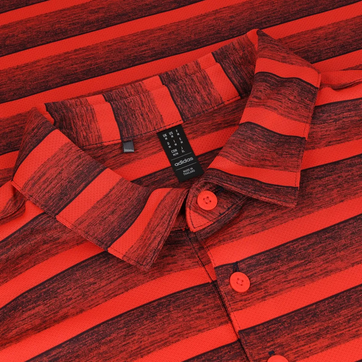 Adidas Two Color Stripe Shirt Polo Short Sleeve Golf Apparel