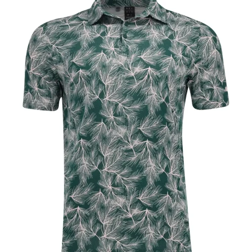 Adidas ULT365 Pine Print Shirt Polo Short Sleeve Golf Apparel