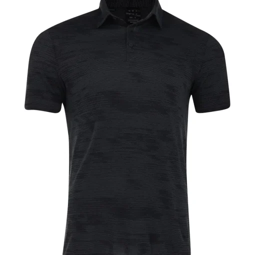 Adidas ULT365 Textured Stripe Shirt Polo Short Sleeve Golf Apparel