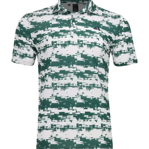 Adidas Ultimate 365 HEAT.RDY Stripe Shirt Polo Short Sleeve Golf Apparel