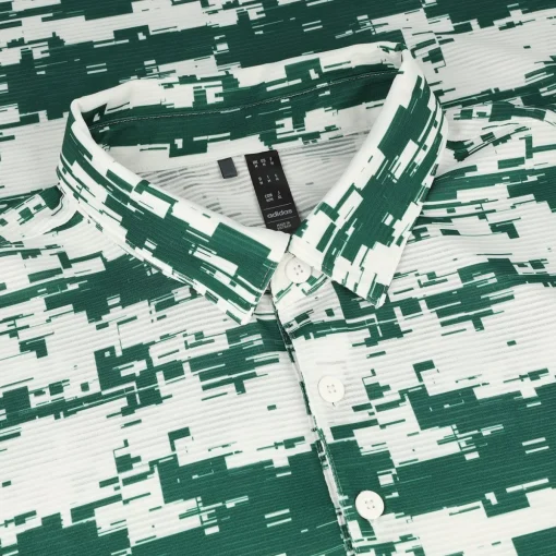 Adidas Ultimate 365 HEAT.RDY Stripe Shirt Polo Short Sleeve Golf Apparel
