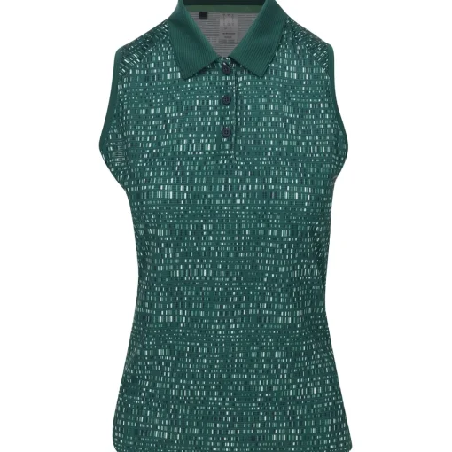 Adidas Ultimate 365 Printed Sleeveless Shirt Polo Short Sleeve Golf Apparel
