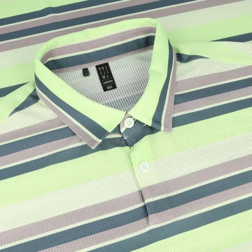 Adidas Ultimate365 Heat RDY Stripe Shirt Polo Short Sleeve Golf Apparel