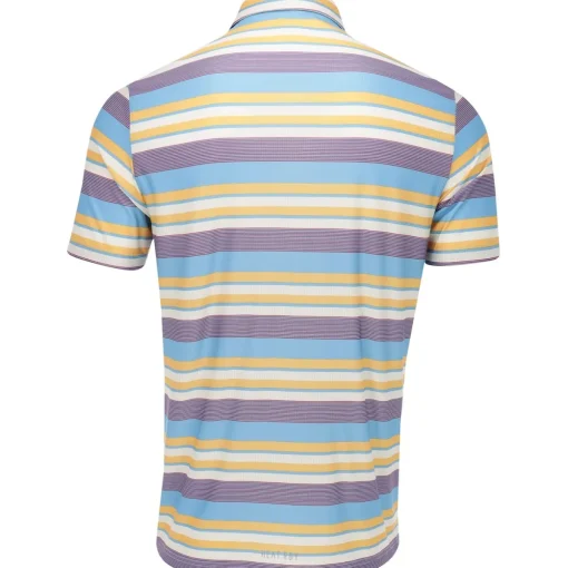 Adidas Ultimate365 Heat RDY Stripe Shirt Polo Short Sleeve Golf Apparel