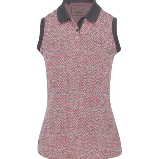 Adidas Ultimate365 Jacquard Sleeveless Shirt Polo Short Sleeve Golf Apparel
