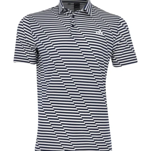 Adidas Ultimate365 Mesh Print Shirt Polo Short Sleeve Golf Apparel