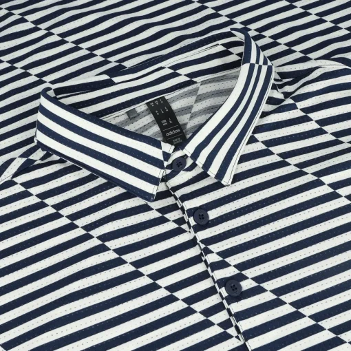 Adidas Ultimate365 Mesh Print Shirt Polo Short Sleeve Golf Apparel