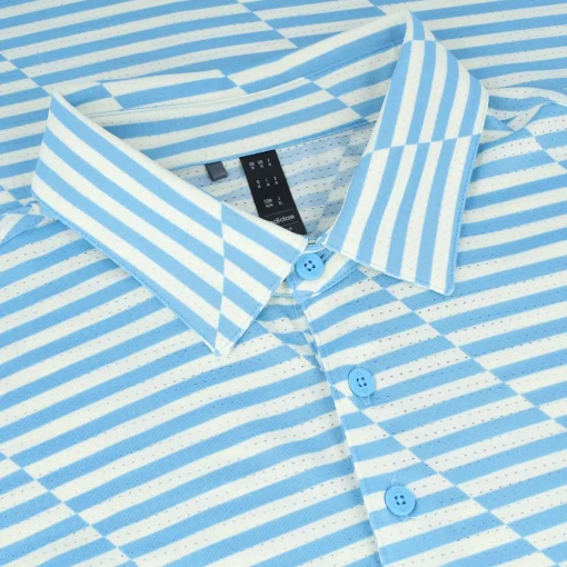 Adidas Ultimate365 Mesh Print Shirt Polo Short Sleeve Golf Apparel