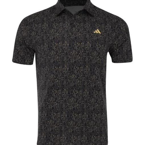 Adidas Ultimate365 Power Grid Print Shirt Polo Short Sleeve Golf Apparel