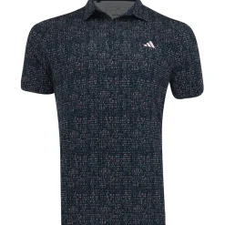 Adidas Ultimate365 Power Grid Print Shirt Polo Short Sleeve Golf Apparel